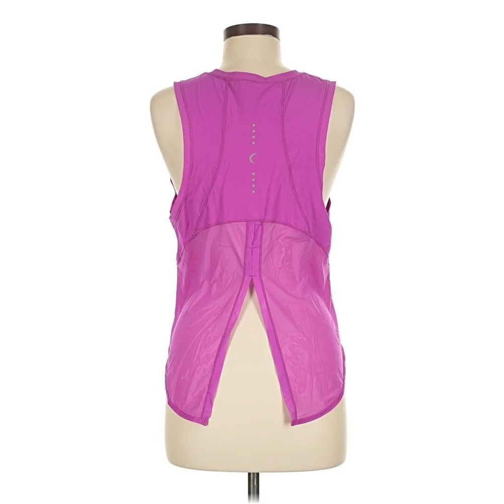 Zyia Active Womens Magenta Purple Split Back Mesh Performance Tank Top‎ Size M